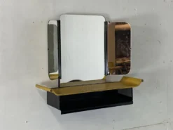 Miroir mural tri-pliant moderniste du milieu du siècle des années 1950