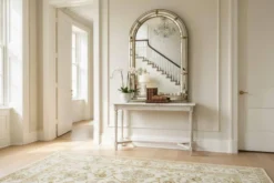 Miroir mural vintage Art déco incurvé