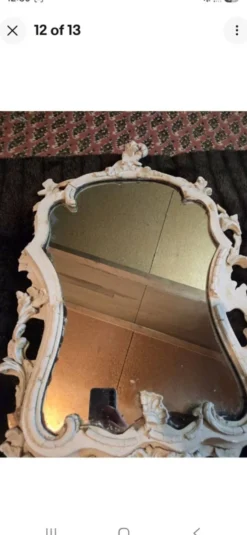 Miroir mural vintage baroque / rococo – Cadre orné shabby chic