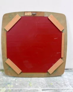 Miroir mural vintage en bois – vert foncé, années 70