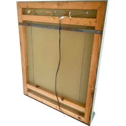 Miroir mural vintage en verre vert d'eau, Italie, années 1970