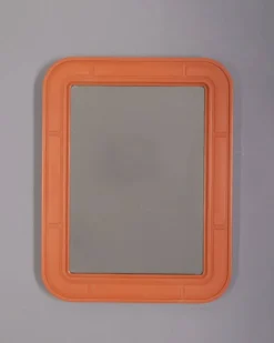 Miroir mural vintage orange par Carrara Matta, années 1970