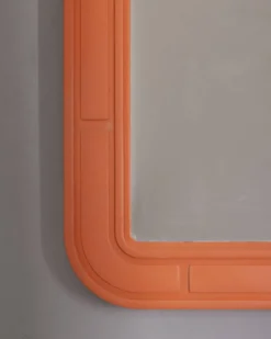 Miroir mural vintage orange par Carrara Matta, années 1970
