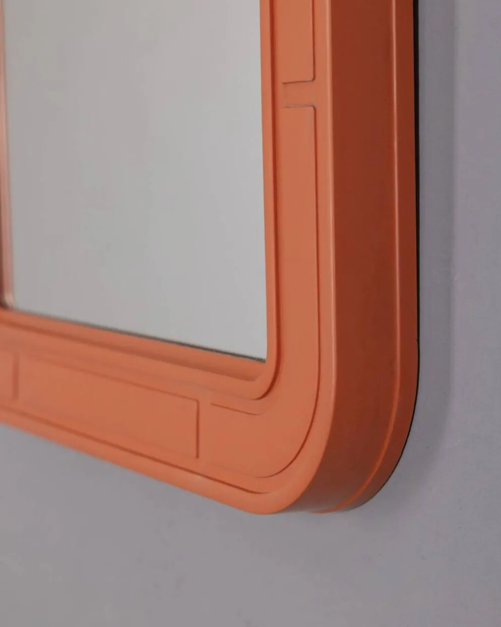 Miroir mural vintage orange par Carrara Matta, années 1970