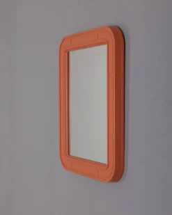 Miroir mural vintage orange par Carrara Matta, années 1970