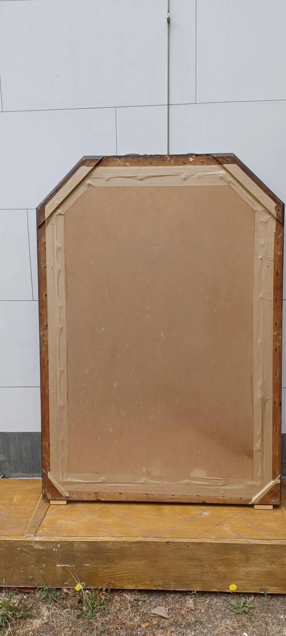 Miroir noir et dore de style art deco - 110cmx 78 cm