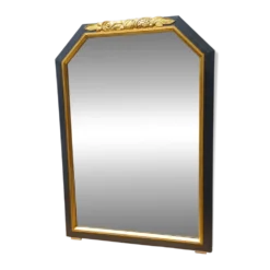 Miroir noir et dore de style art deco - 110cmx 78 cm