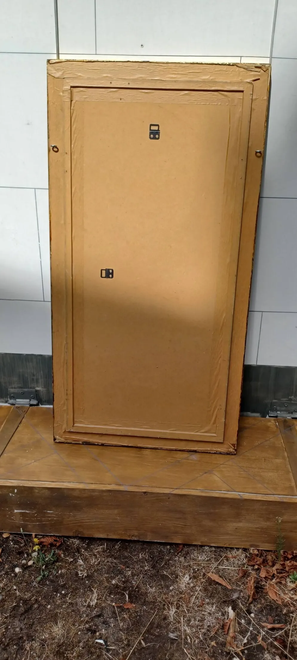 Miroir noir et dore de style art deco