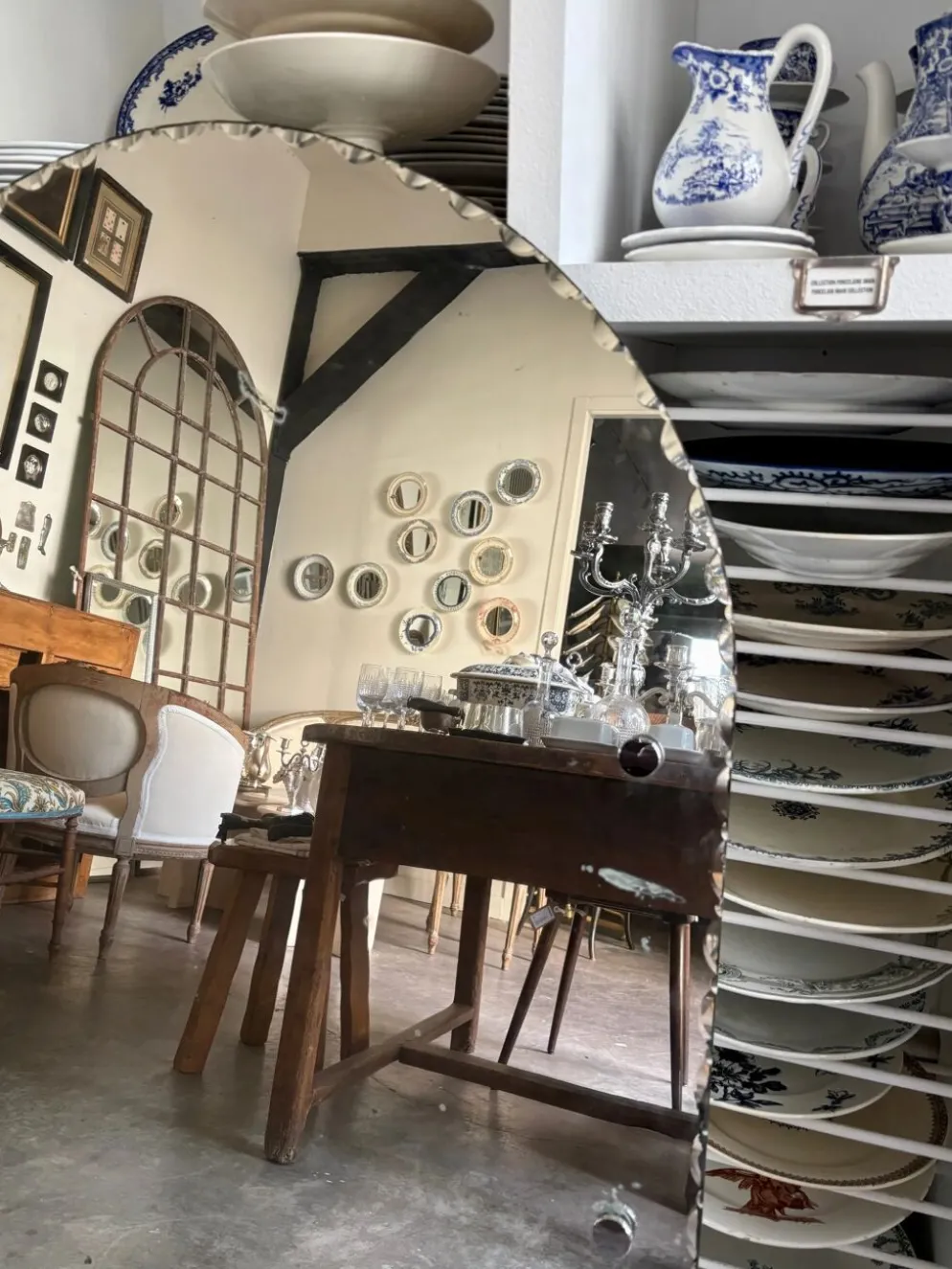 Miroir oblong biseauté ⌀ 110 x 81 cm