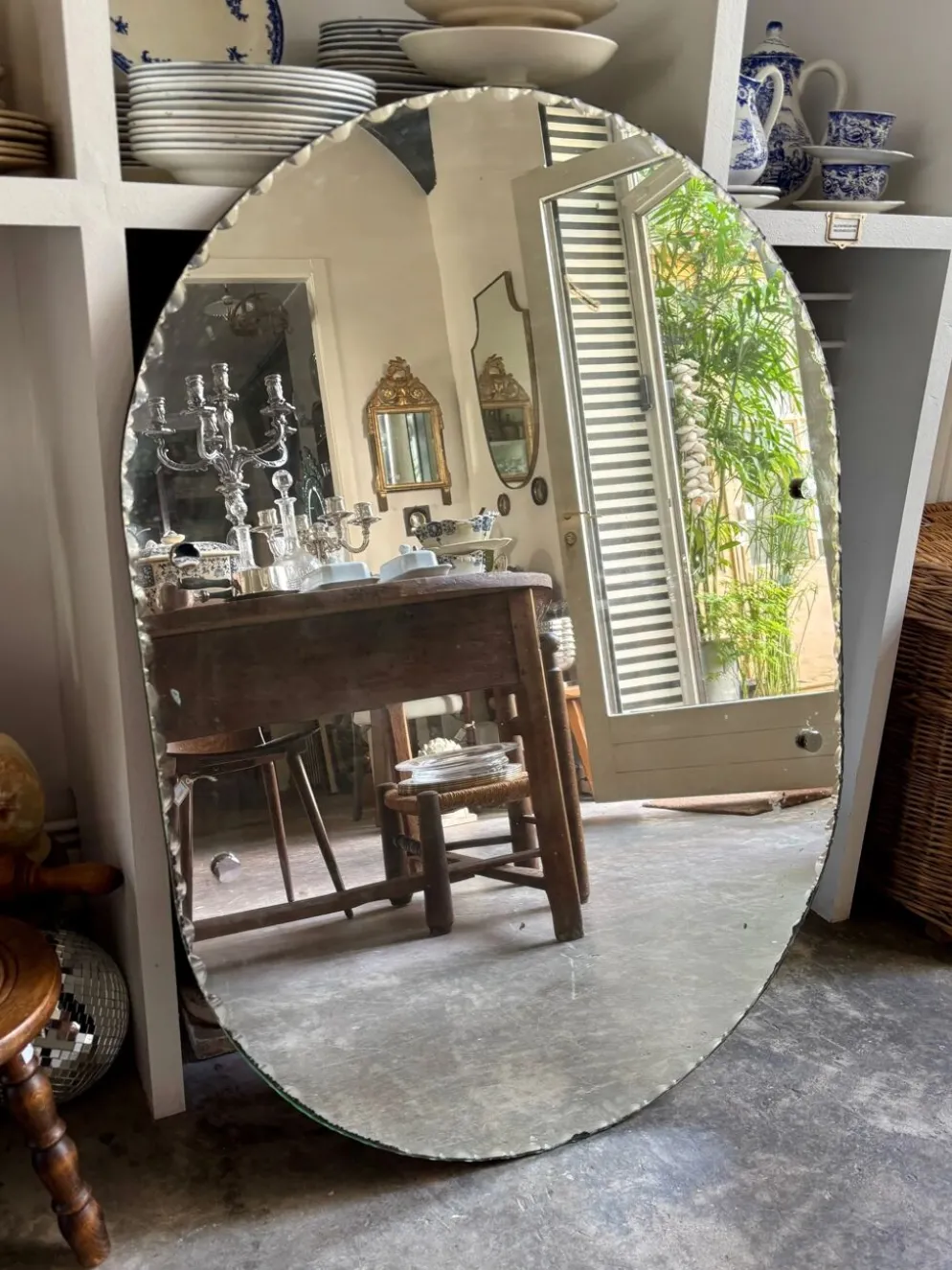 Miroir oblong biseauté ⌀ 110 x 81 cm