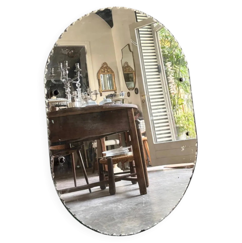 Miroir oblong biseauté ⌀ 110 x 81 cm