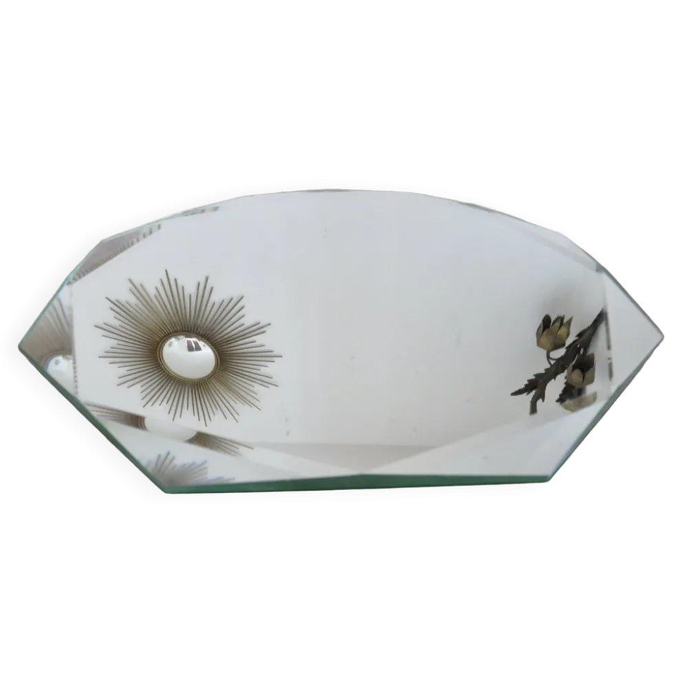 Miroir octogonal biseauté, années 40-50