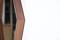 Miroir octogonal scandinave teck années 60