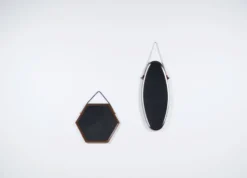 Miroir octogonal scandinave teck années 60