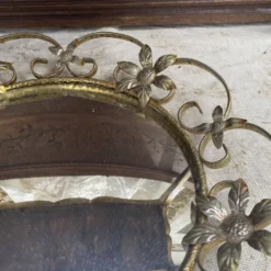 Miroir oeil de sorcière vintage 43 cm , années 60