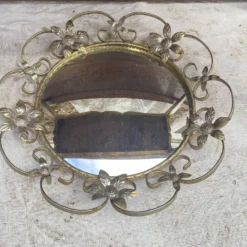 Miroir oeil de sorcière vintage 43 cm , années 60