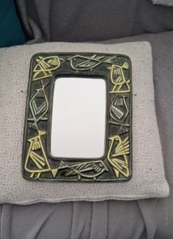 Miroir Oiseaux En Céramique Lisa Larson Série Harlequin/ Gustavsberg (