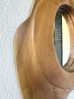 Miroir organique noyer 1960