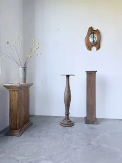 Miroir organique noyer 1960