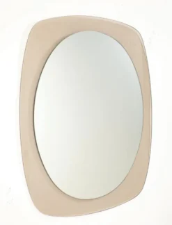 Miroir organique vintage années 1970 – Design moderniste