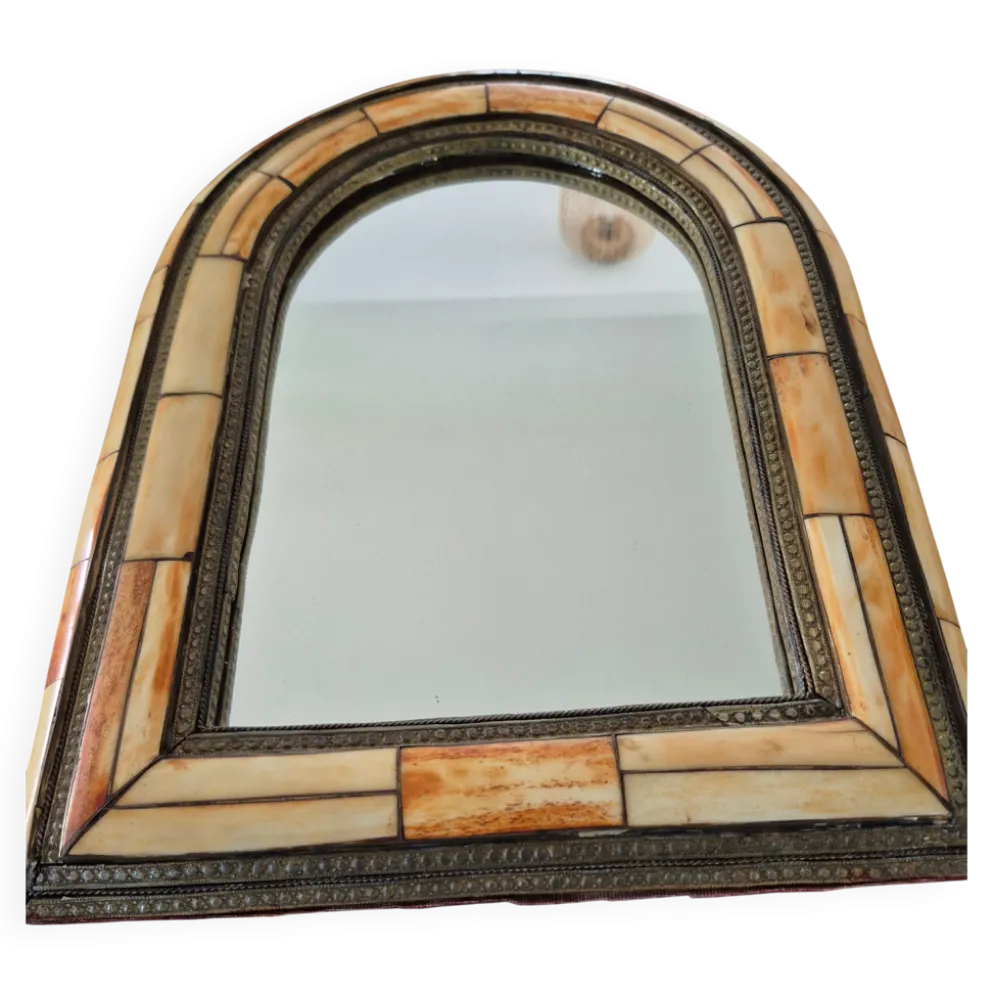 Miroir oriental ancien laiton – forme arche