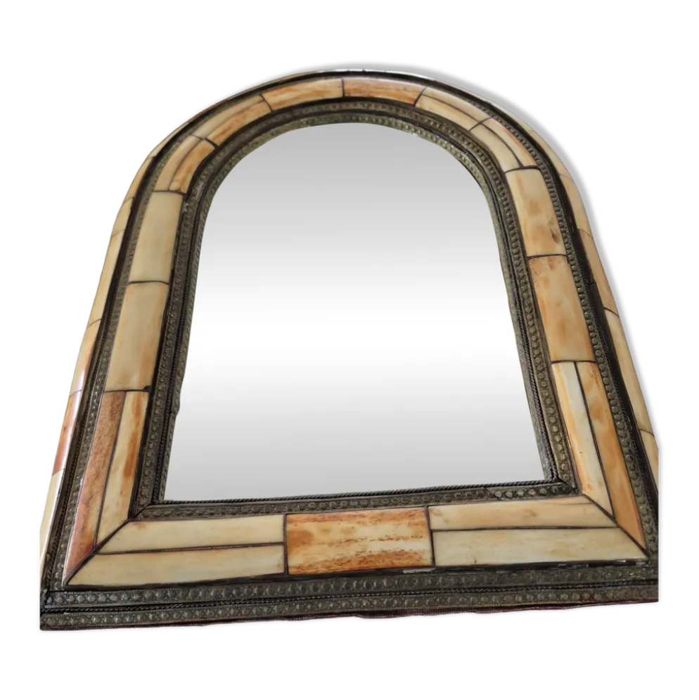 Miroir oriental ancien laiton – forme arche
