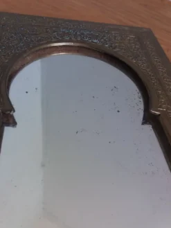 Miroir oriental laiton 25 x 16