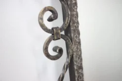 Miroir ornemental en fer forgé MOKO Praha, Tchécoslovaquie, milieu du 20ème siècle
