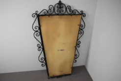Miroir ornemental en fer forgé MOKO Praha, Tchécoslovaquie, milieu du 20ème siècle