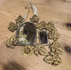 Miroir ornement laiton