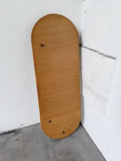 Miroir osier tressé Italie années 60 ovale