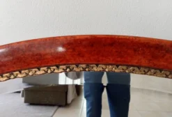 Miroir ovale ancien glace biseautée