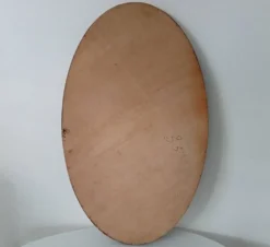 Miroir ovale ancien glace biseautée