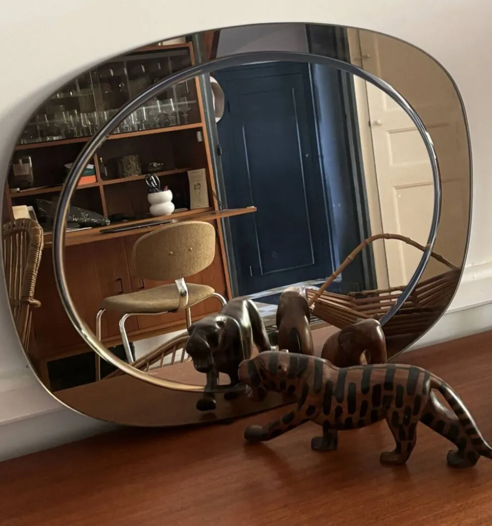 Miroir ovale années 70