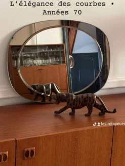 Miroir ovale années 70