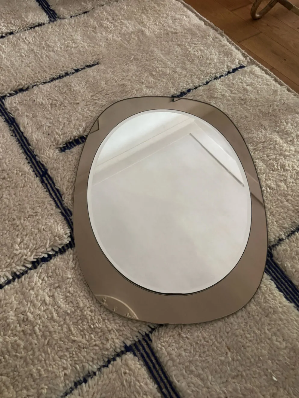 Miroir ovale années 70