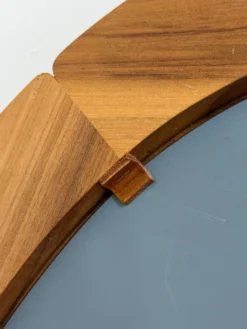 Miroir ovale années 70 en orme massif