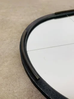 Miroir ovale années 50 fer forgé et laiton