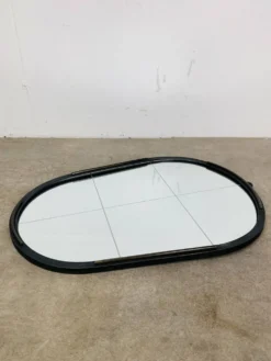 Miroir ovale années 50 fer forgé et laiton