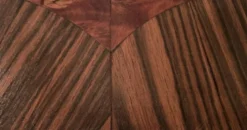 Miroir ovale Art Déco en bois de palissandre