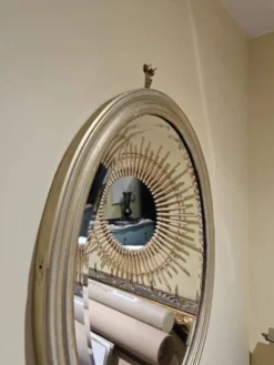 Miroir ovale biseauté