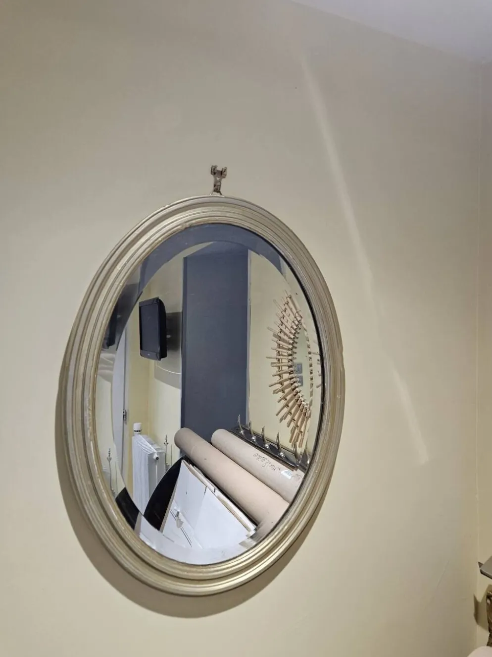 Miroir ovale biseauté