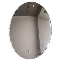 Miroir ovale biseauté Art Déco