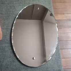 Miroir ovale biseauté Art Déco