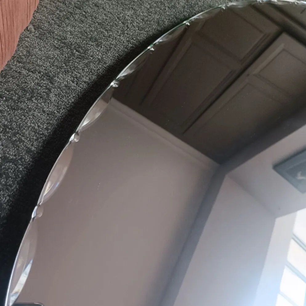 Miroir ovale biseauté Art Déco