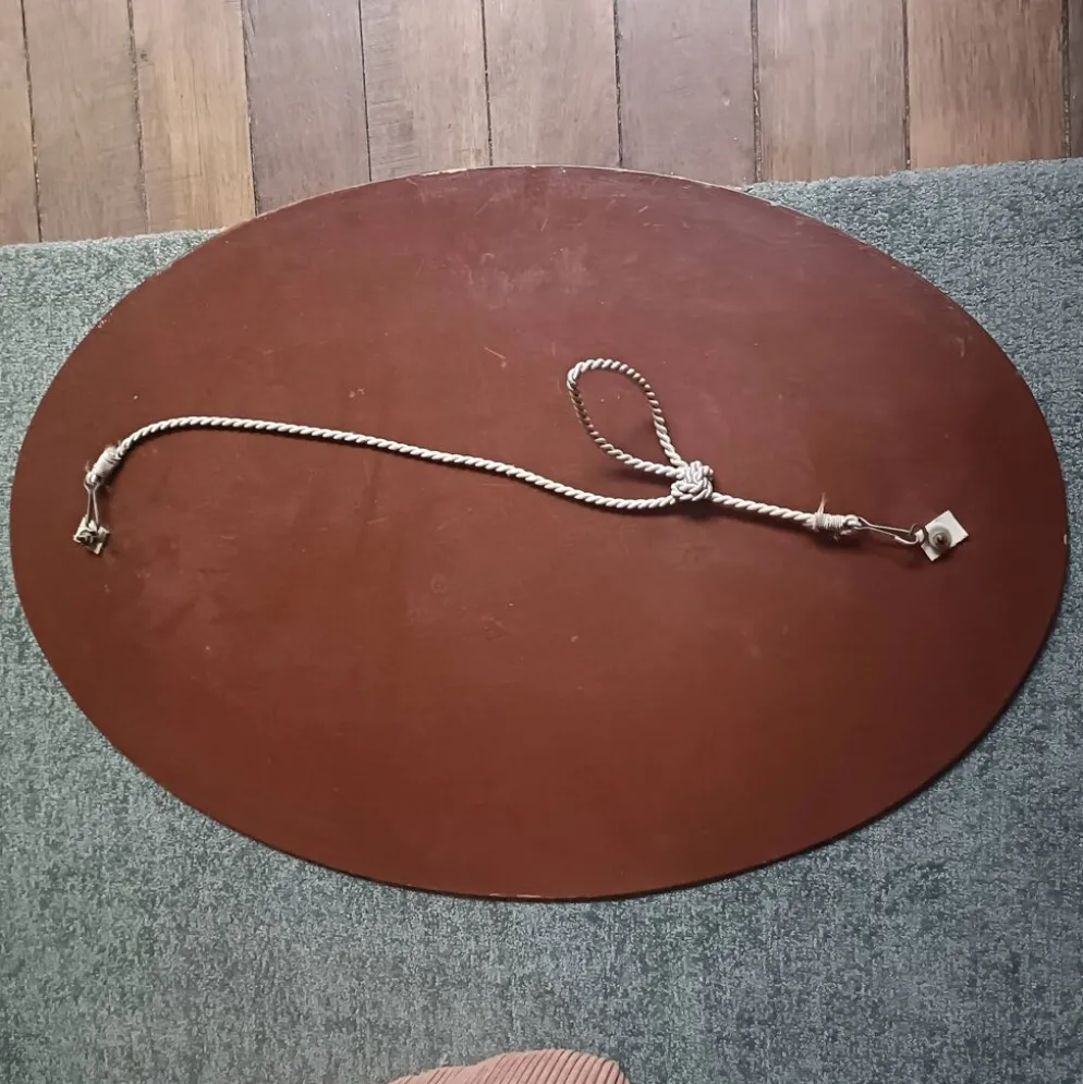 Miroir ovale biseauté Art Déco