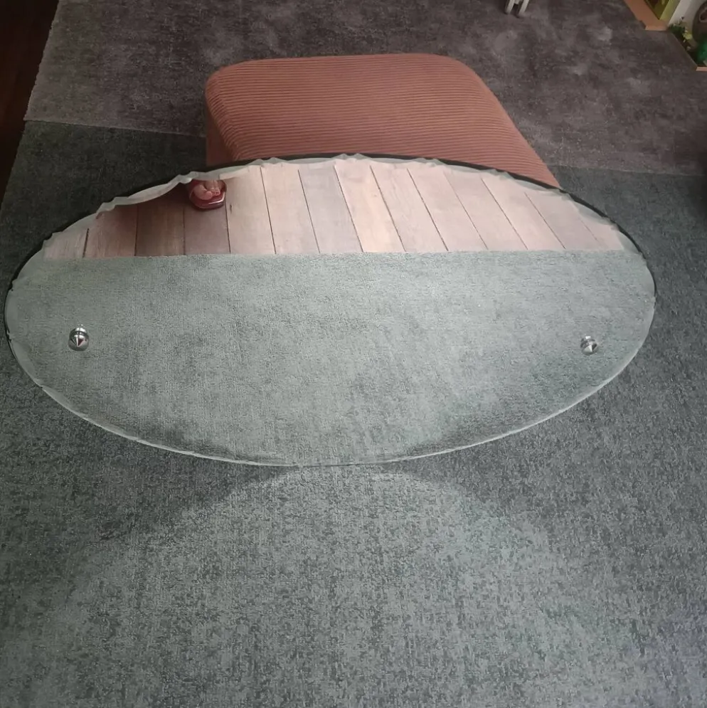 Miroir ovale biseauté Art Déco