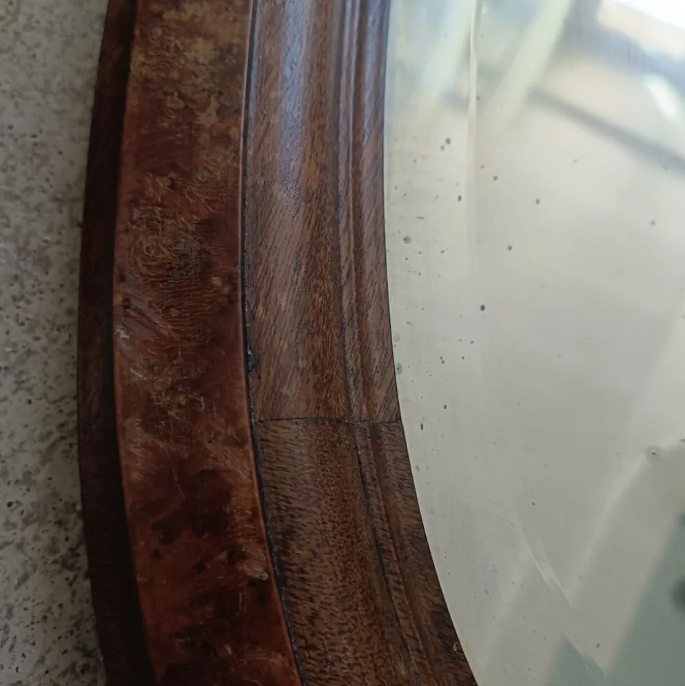 Miroir ovale biseauté Art Déco