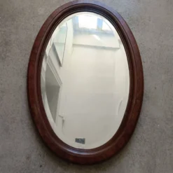 Miroir ovale biseauté Art Déco