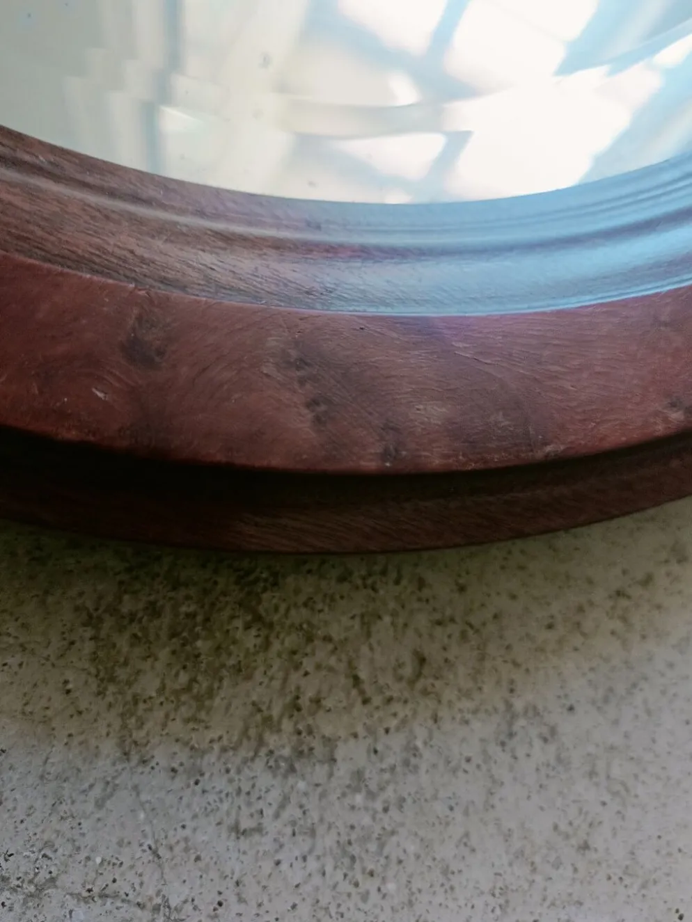 Miroir ovale biseauté Art Déco